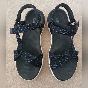 Skechers goga mat gen5 sandals size 8 Strappy lightweight Multicolor. FL